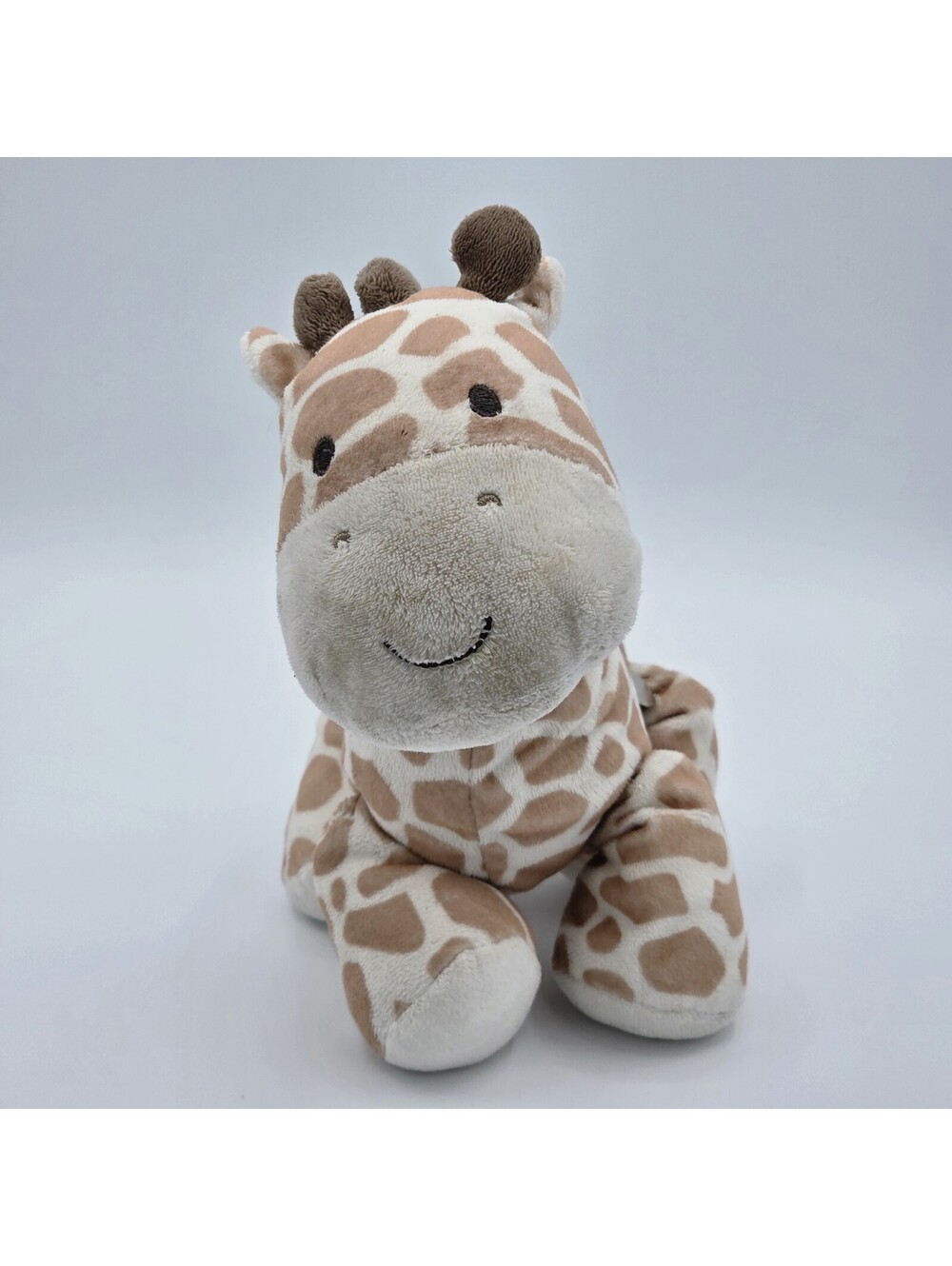 Carters Musical Tan Brown Giraffe Head Moves Baby Stuffed Toy 2015 Beige EUC